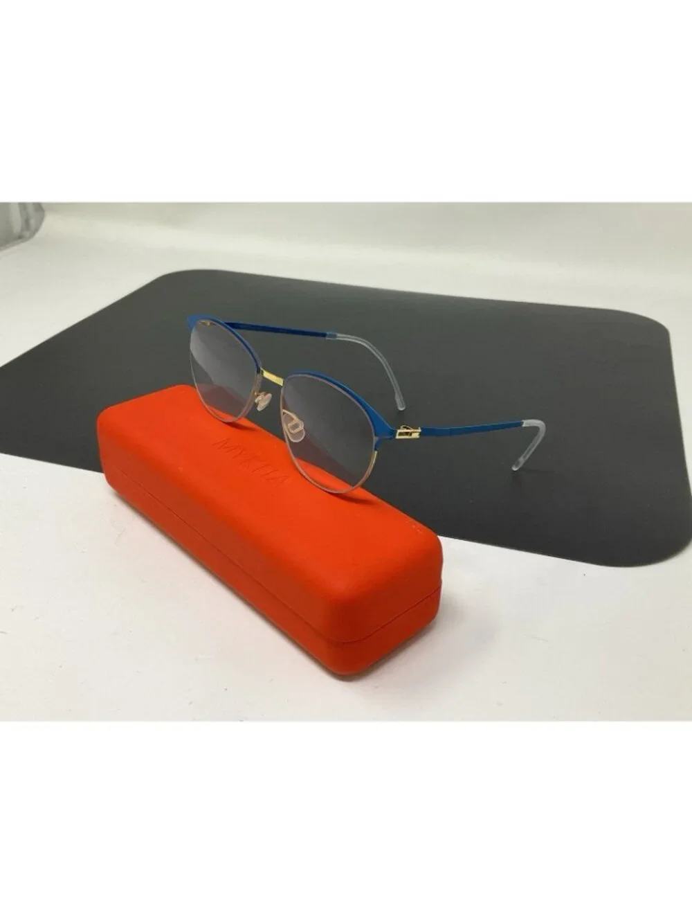 Mykita Lite Pia Eyeglasses Frame Germany Blue Gold 49 [] 16